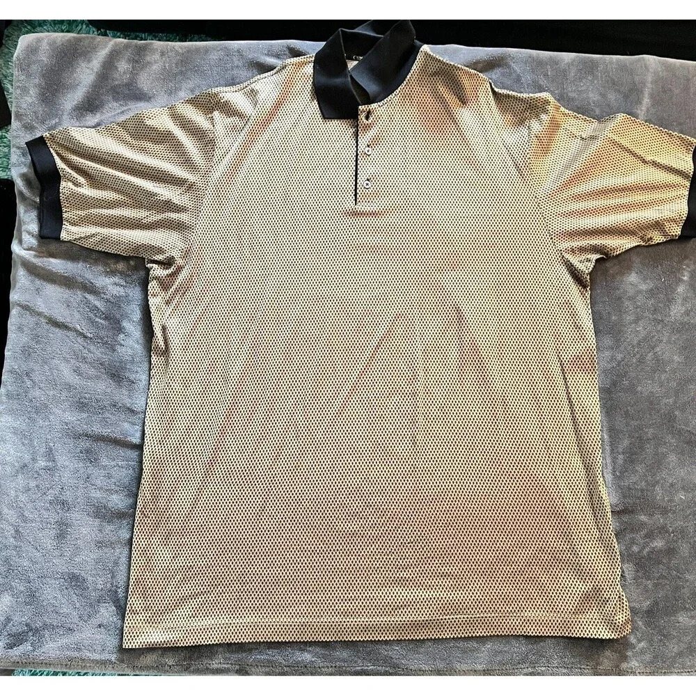 Como Sports Golf Performance Polo Shirt Multicolored Diamonds Men's Size 2XL